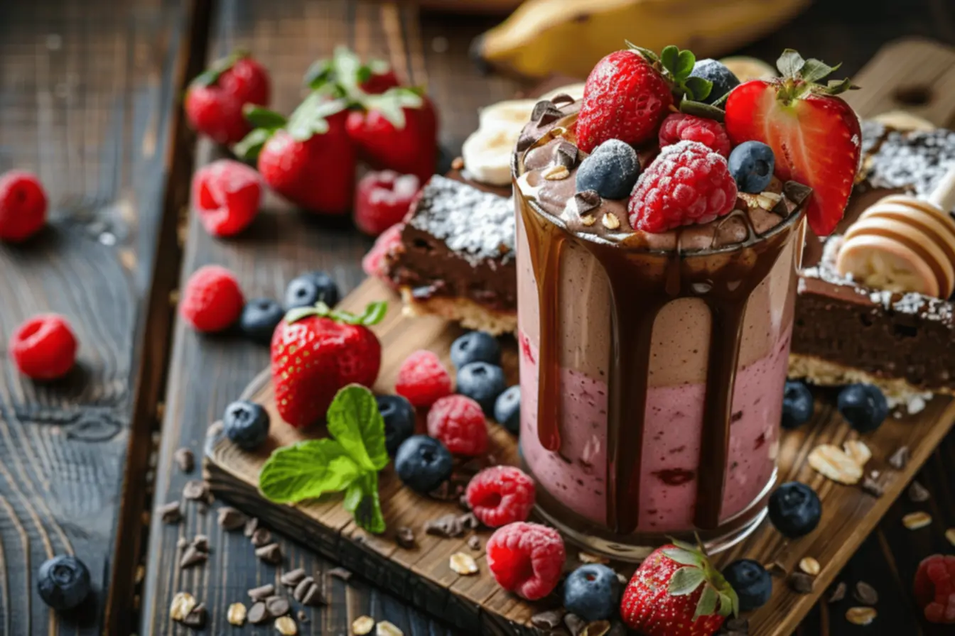 Smoothie de Morango com Whey Protein