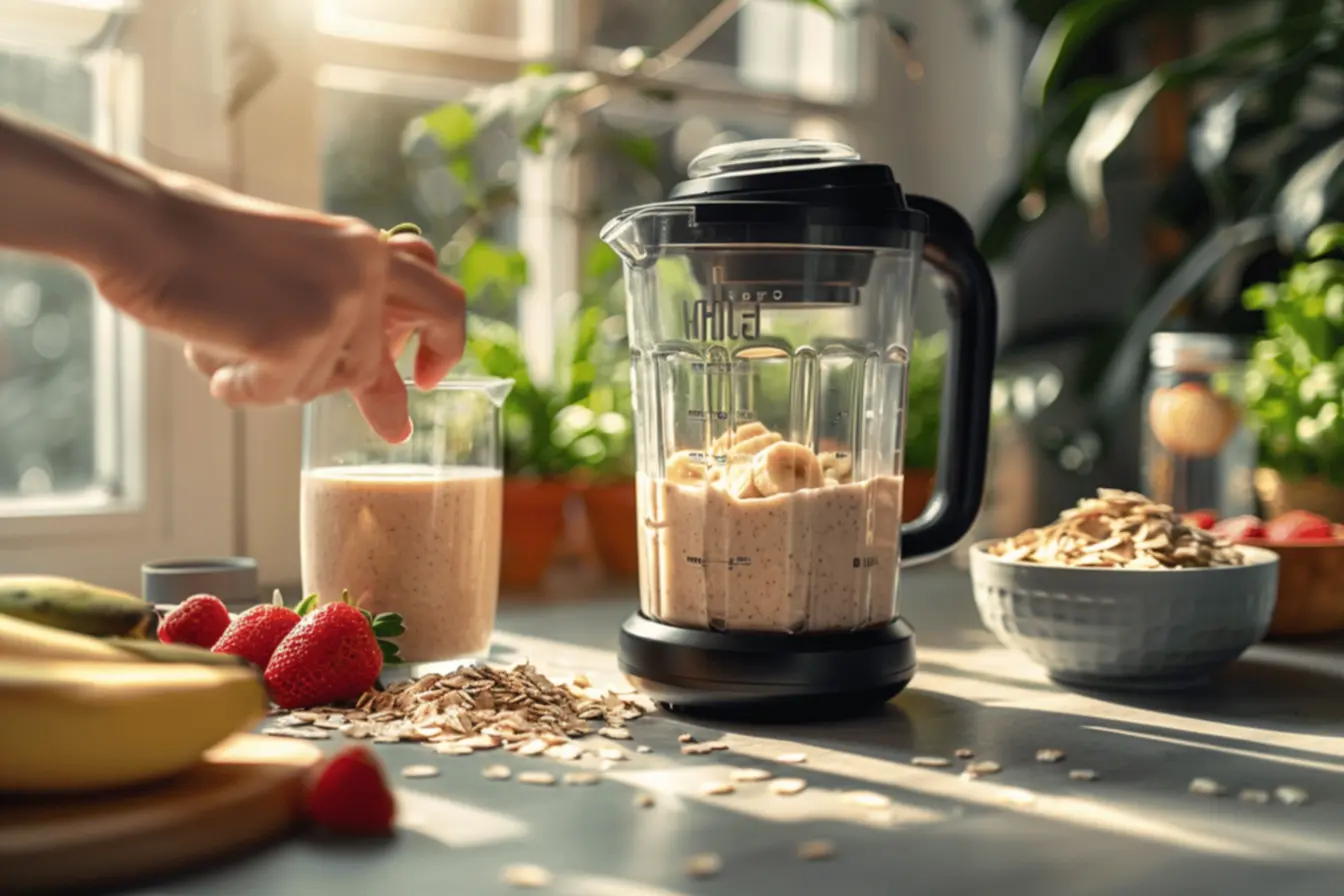 Shake de proteína whey com frutas